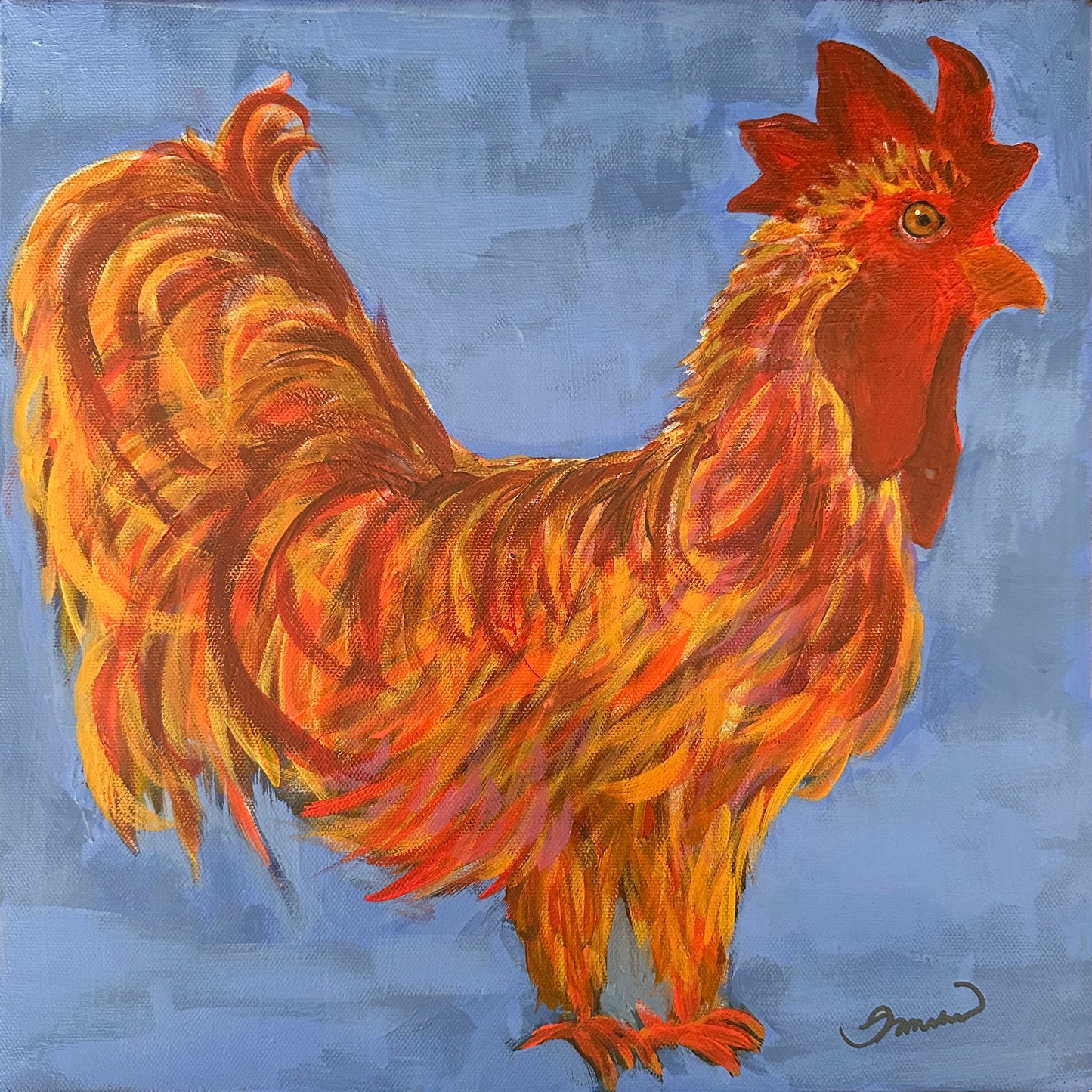 Original Art | "Cock-a-Doodle" (12” x 12”)