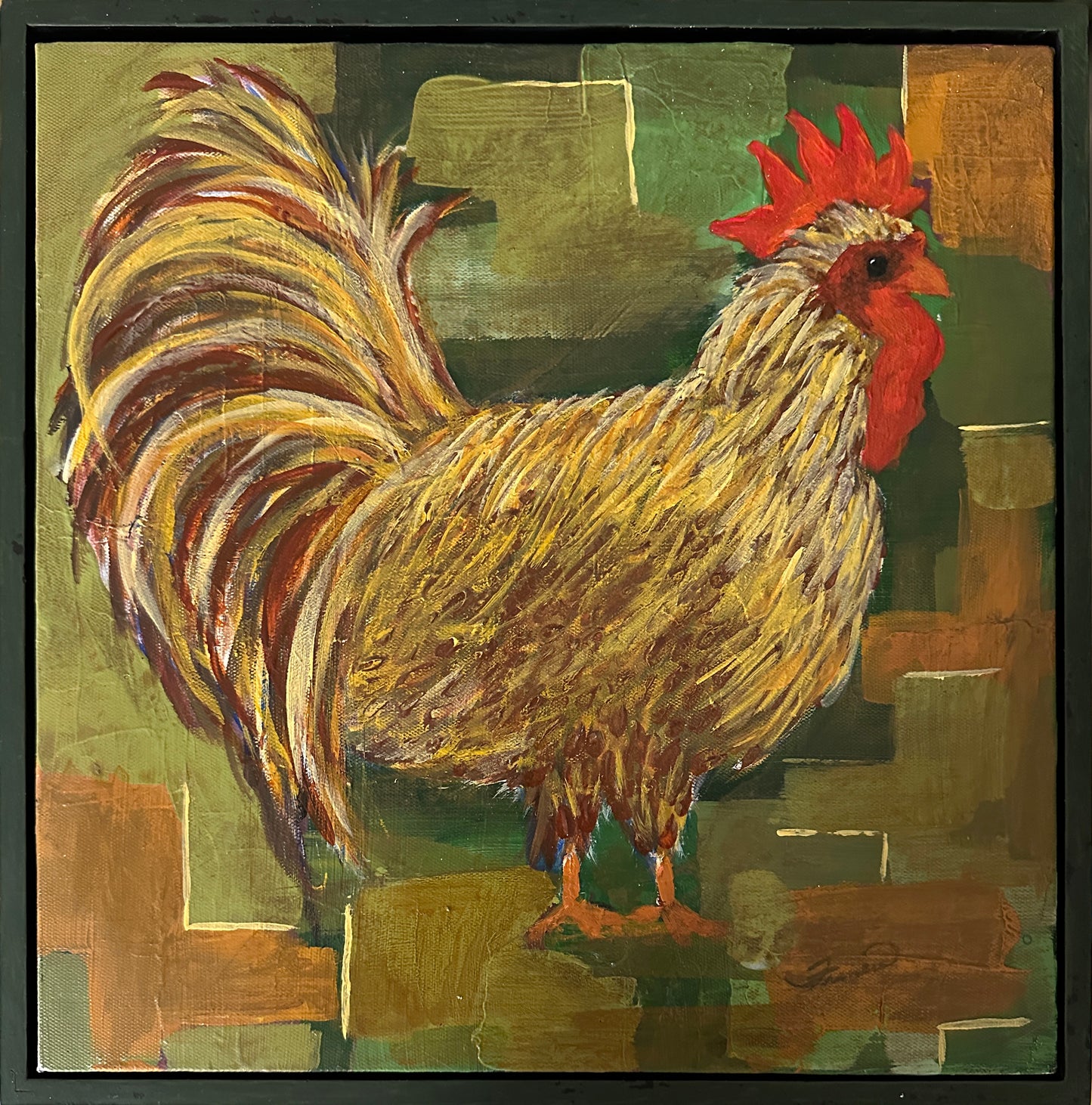 Original Art | "Le Coq au Vert" (12” x 12”)