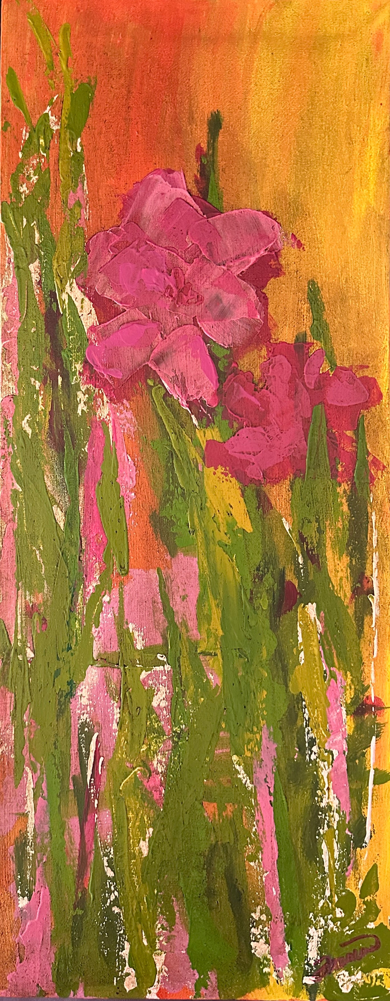 Original Art | "Deux Fleurs" (8” x 20”)