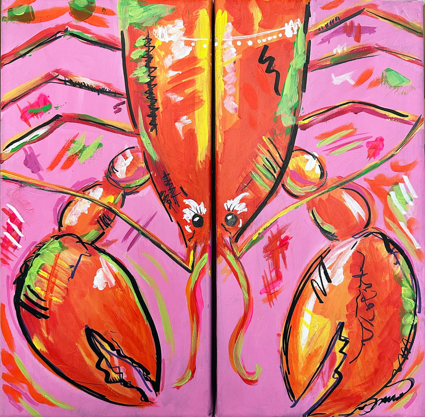 Original Art | "Grumpy Claws" Diptych