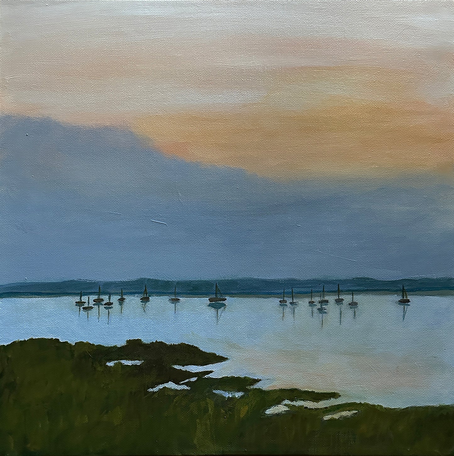 Original Art | "Dusky Harbor" (25" x 25")