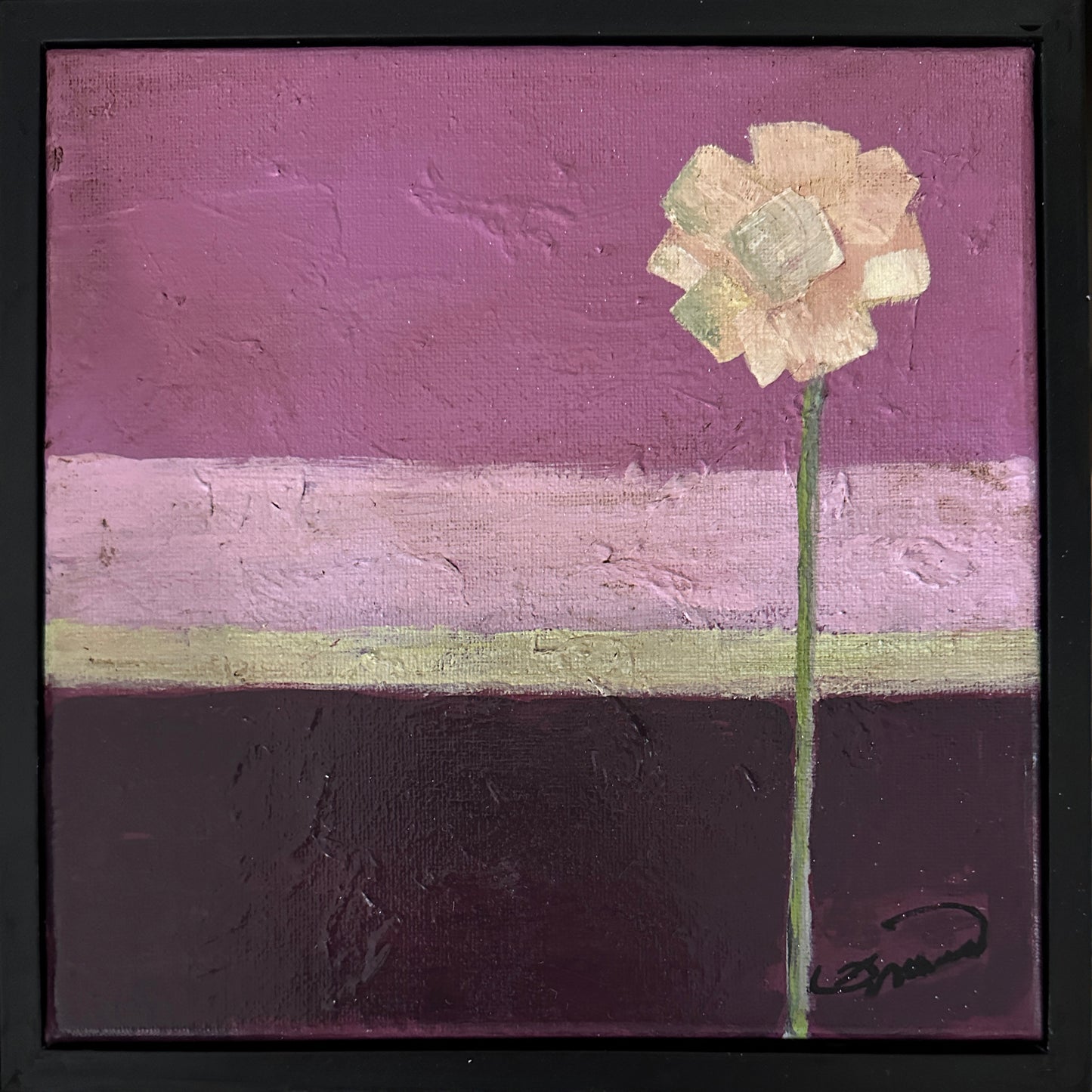 Original Art | "La Rose en Rose" (8” x 8”)