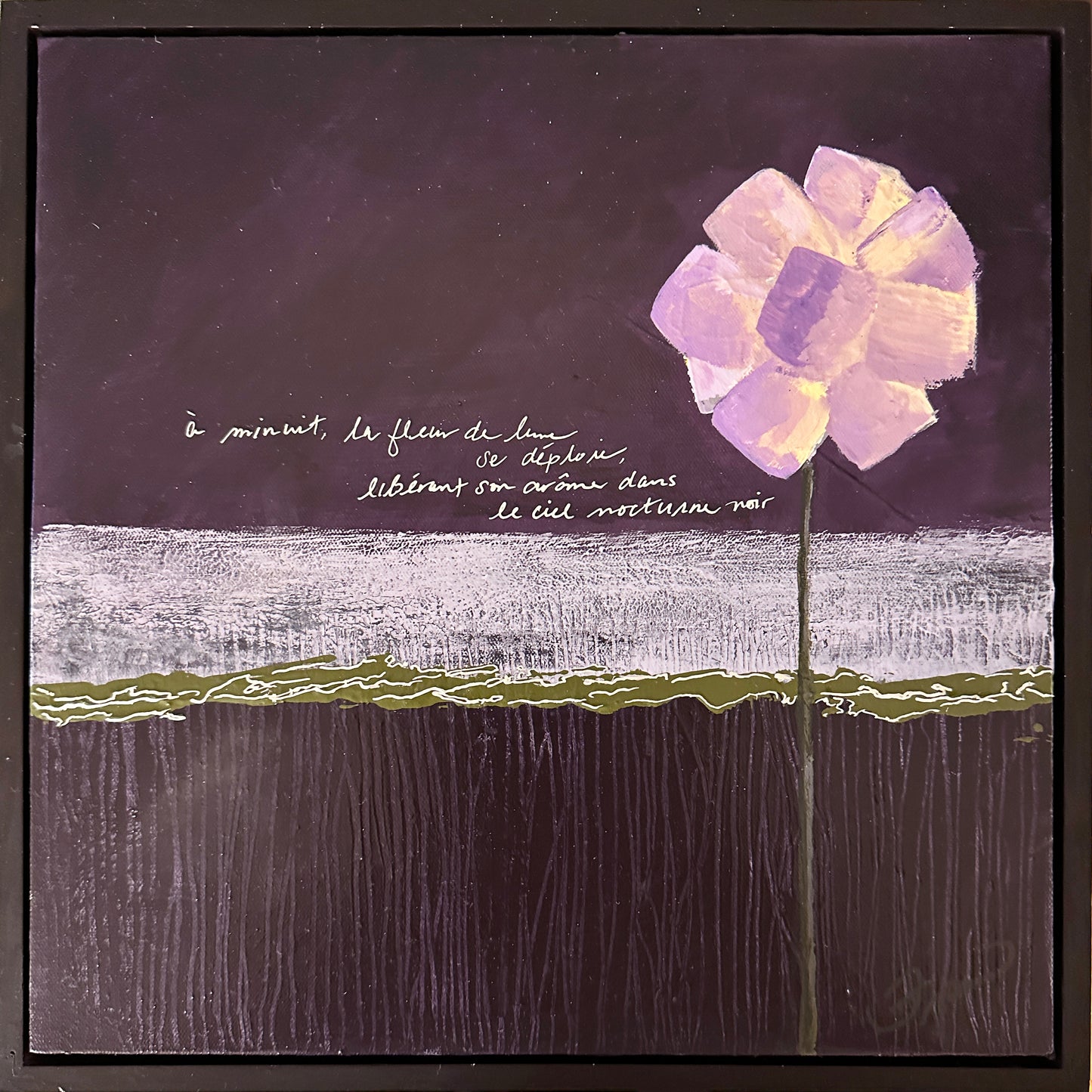 Original Art | "Lonely Lavender Bud" (12” x 12”)