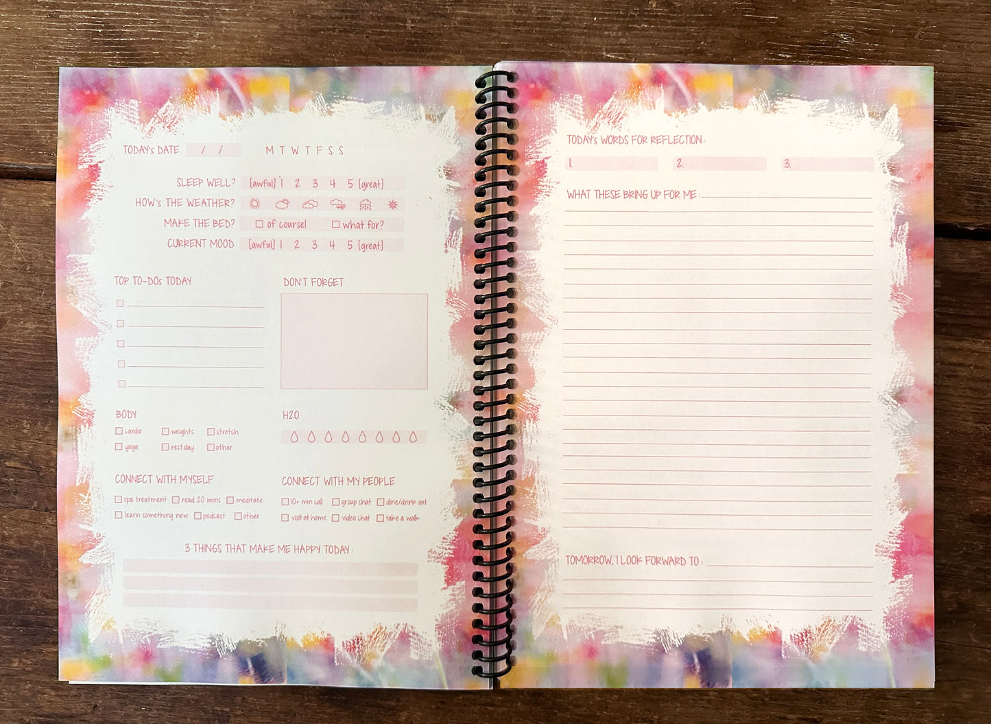 3 Little Words Habit Tracker and Reflection Journal