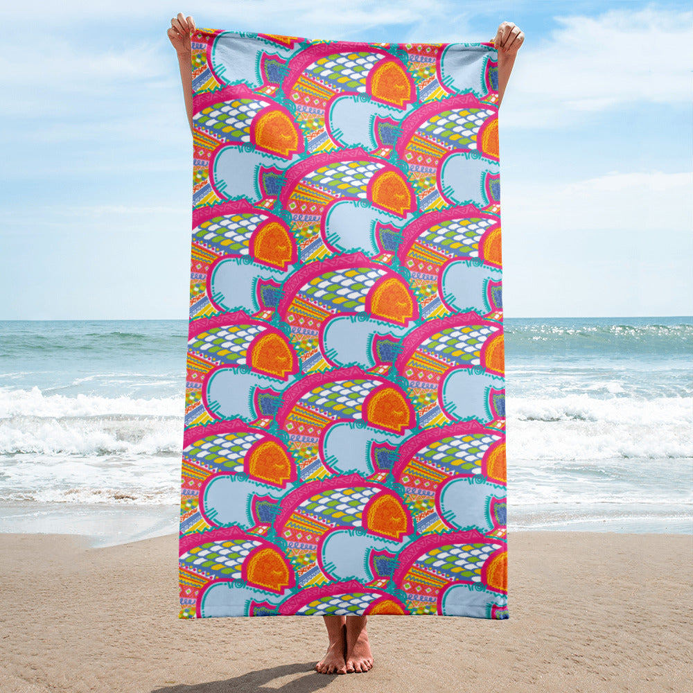 Salty Surf | Heiroglyphish XL Beach Towel