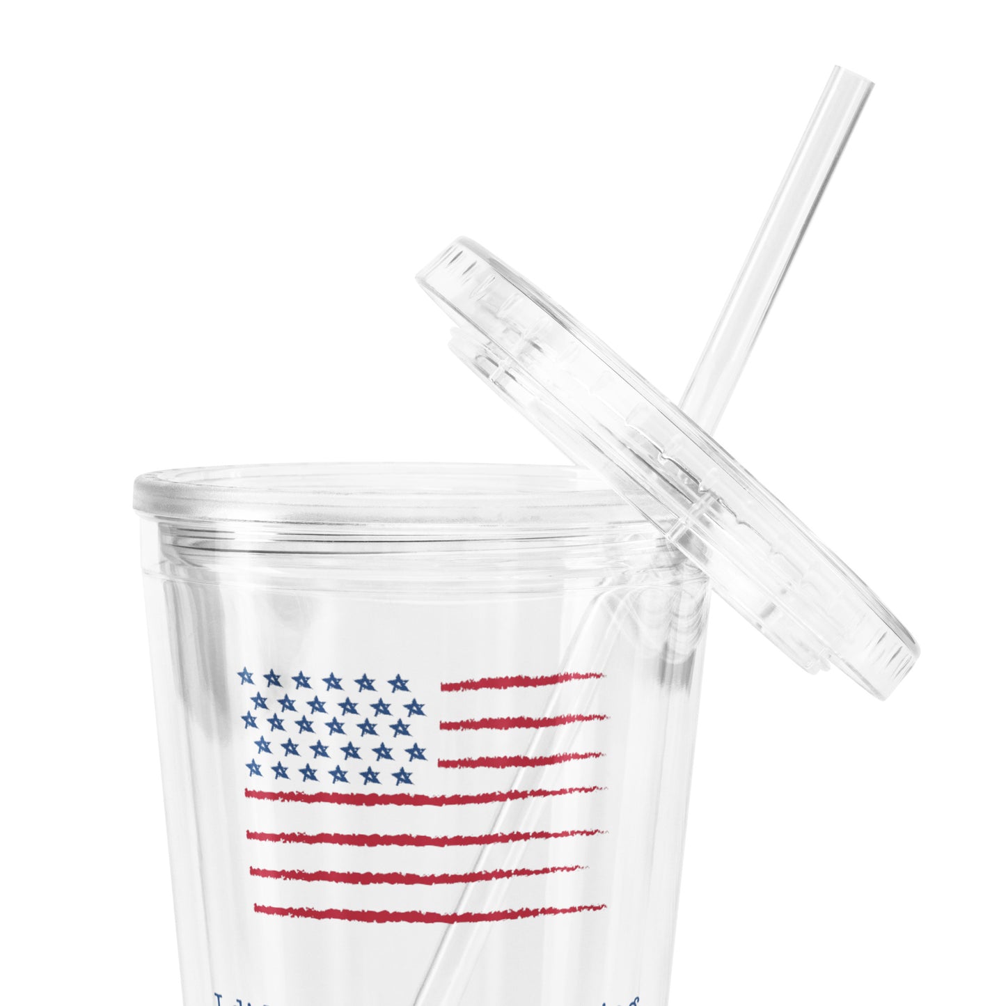 Left of Center | Liberty & Justice Clear Plastic Tumbler