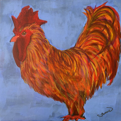 Original Art | "Cock-a-Doodle-Two" (12” x 12”)