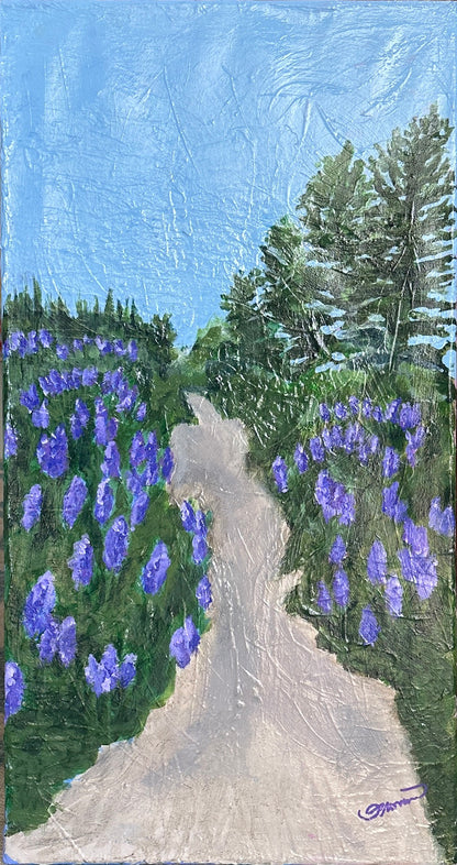 Original Art | "Ascending Through the Violet Haze," (15” x 30”)