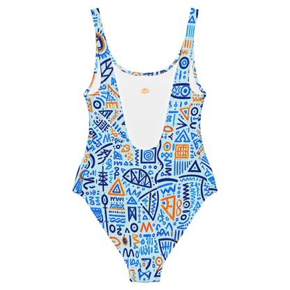 Salty Surf | Glyph One-Piece Swimsuit