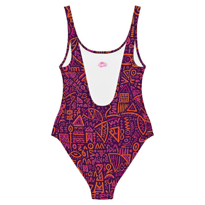 Salty Surf | Glyph One-Piece Swimsuit