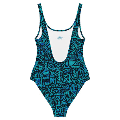 Salty Surf | Glyph One-Piece Swimsuit