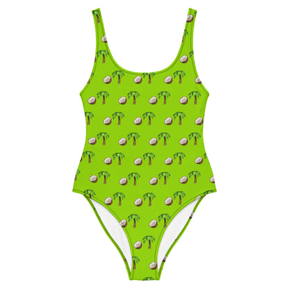 Vote  🇺🇸 2024 | Salty Surf Shop | Kamala Coconut Tree One-Piece Swimsuit