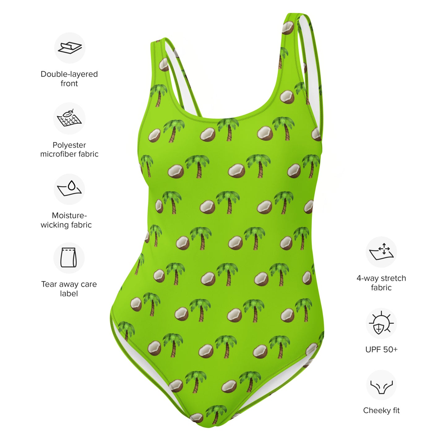 Vote  🇺🇸 2024 | Salty Surf Shop | Kamala Coconut Tree One-Piece Swimsuit