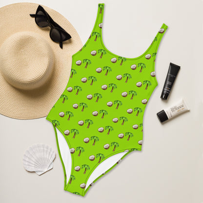 Vote  🇺🇸 2024 | Salty Surf Shop | Kamala Coconut Tree One-Piece Swimsuit