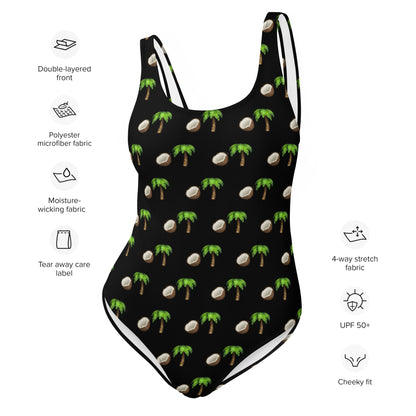 Vote  🇺🇸 2024 | Salty Surf Shop | Kamala Coconut Tree One-Piece Swimsuit