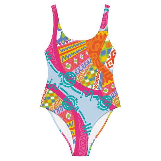 Salty Surf | Heiroglyphish One-Piece Swimsuit