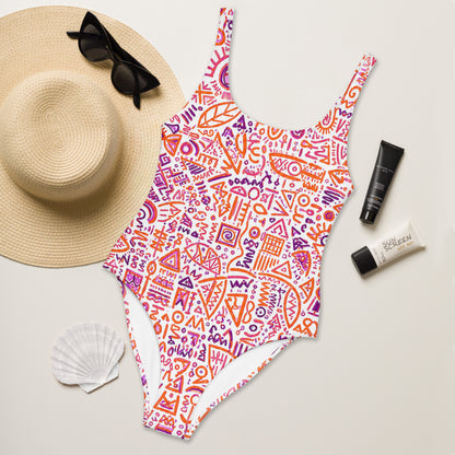 Salty Surf | Glyph One-Piece Swimsuit