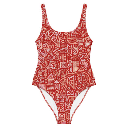 Salty Surf | Glyph One-Piece Swimsuit