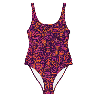 Salty Surf | Glyph One-Piece Swimsuit