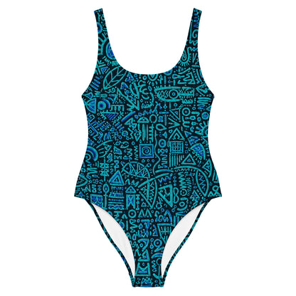 Salty Surf | Glyph One-Piece Swimsuit