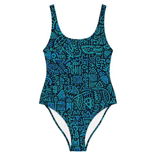 Salty Surf | Glyph One-Piece Swimsuit