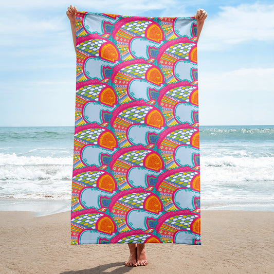 Salty Surf | Heiroglyphish XL Beach Towel