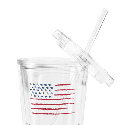 Left of Center | Liberty & Justice Clear Plastic Tumbler
