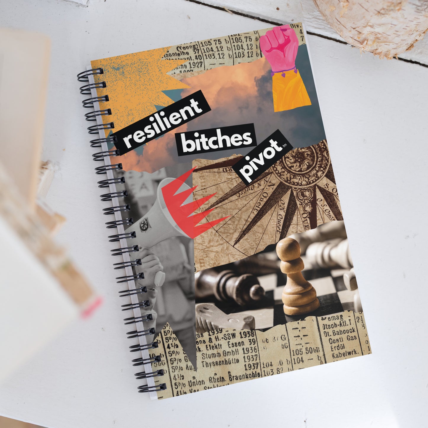 RBP Collage | Spiral Notebook | "Resilient Bitches Pivot"