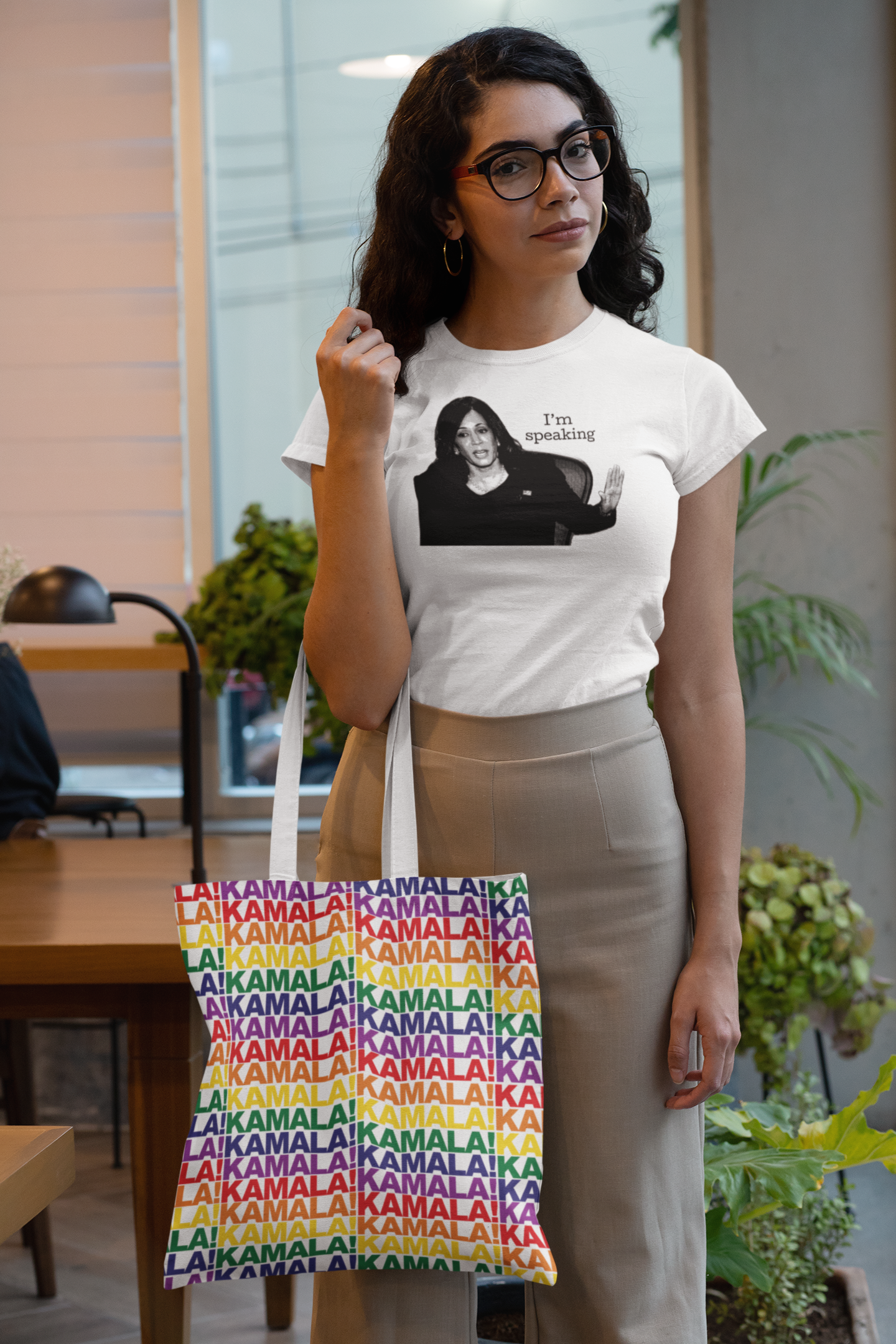 Vote 🇺🇸 2024 | KAMALA! Rainbow Repeat Tote