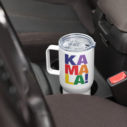 Vote 🇺🇸 2024 | Travel Mug | KAMALA! Rainbow