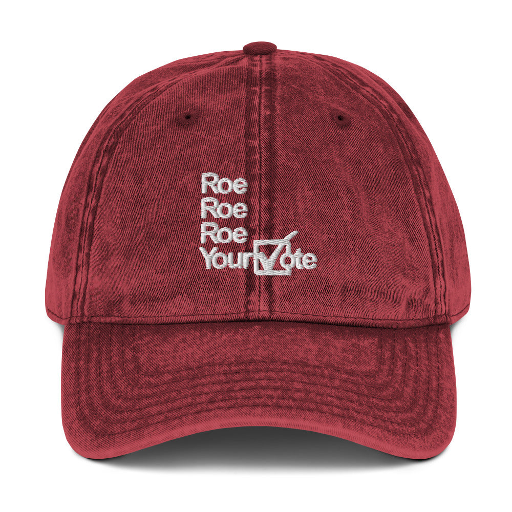 Vote 🇺🇸 2024 | Roe, Roe, Roe Your Vote Baseball Cap