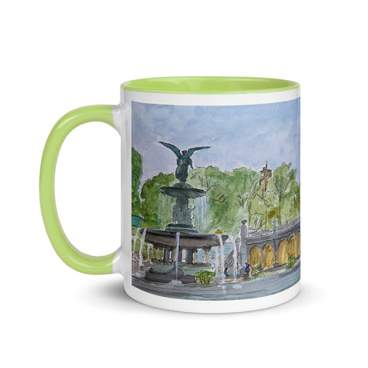 Coffee Mug w Color Inside | "Bethesda Fountain, Central Park" | NYC Collection