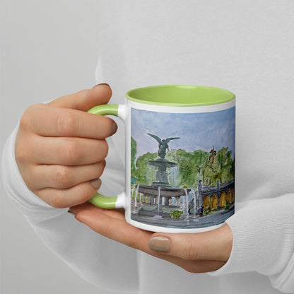 Coffee Mug w Color Inside | "Bethesda Fountain, Central Park" | NYC Collection